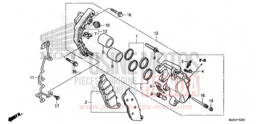 FRONT BRAKE CALIPER (VT750S) VT750SE de 2014